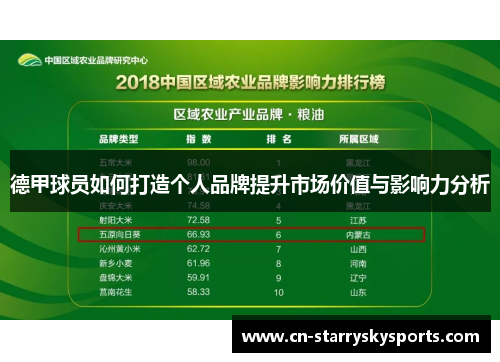 德甲球员如何打造个人品牌提升市场价值与影响力分析